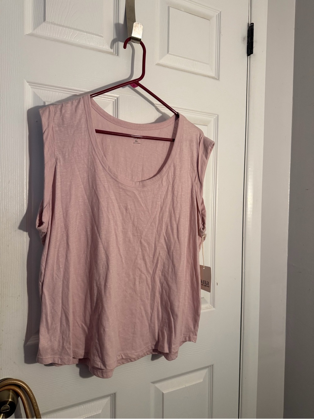 a.n.a Scoop Neck Sleeveless Tank Top - Pale Pink